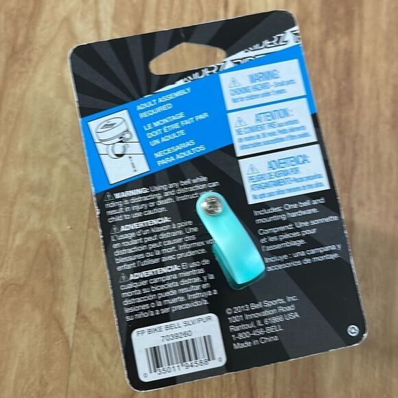 Riderz Blue Pink Purple Flower Power Girls Bicycle Bell New In Package - Picture 2 of 2